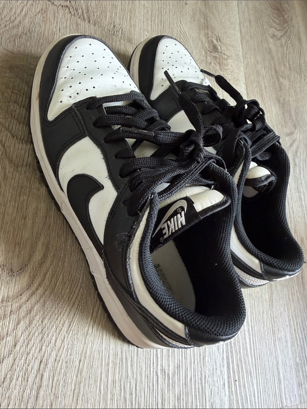 Nike Black and White Low-Top Skate Shoes
